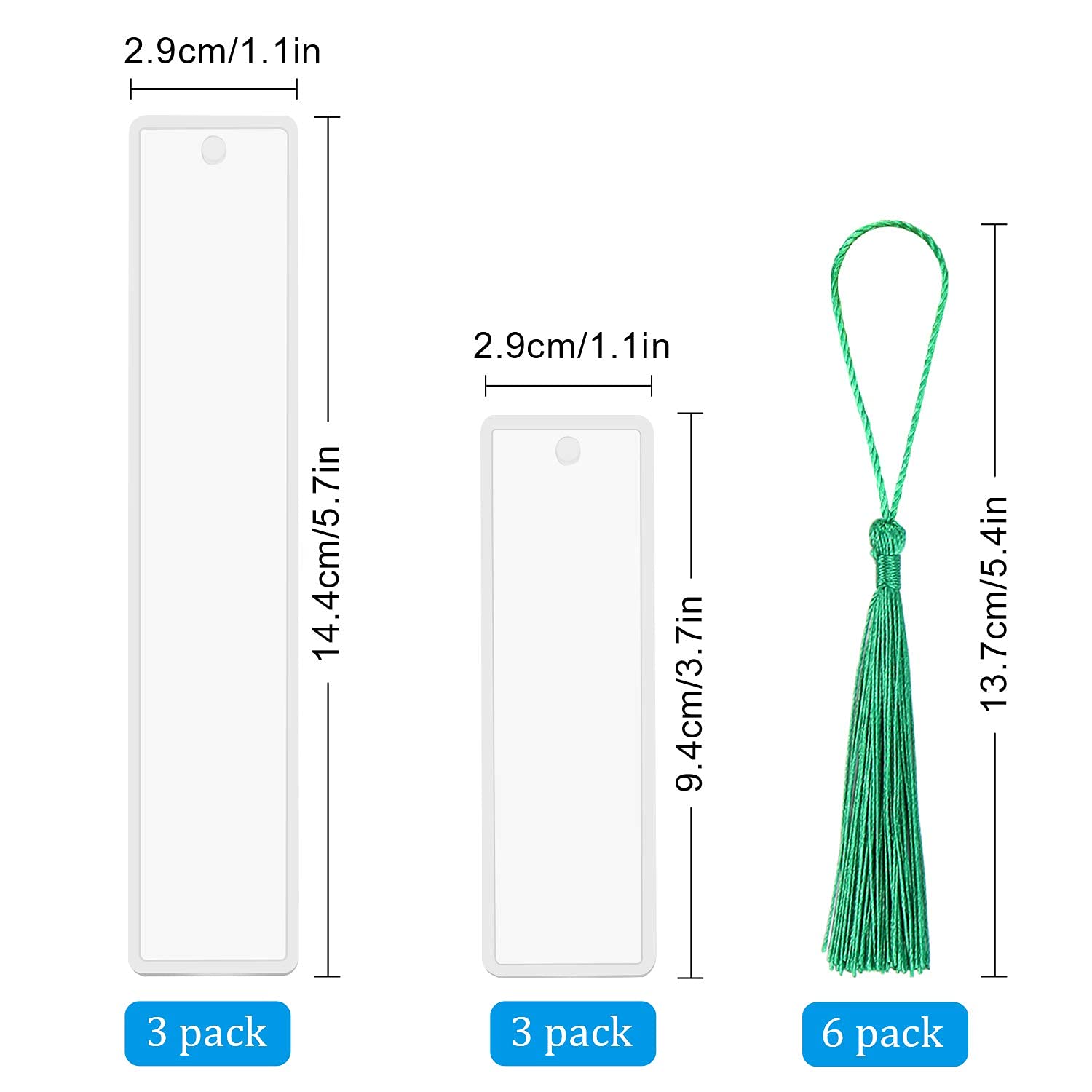 HASTHIP  6 Pack Silicon Moulds for Resin Art DIY Bookmark Resin Mold Rectangle Bookmark Silicone Molds with 6 Pieces Colorful Tassels for Jewelry DIY Craft HASTHIP  6 Pack Silicon Moulds for Resin Art DIY Bookmark Resin Mold Rectangle Bookmark Silicone Molds with 6 Pieces Colorful Tassels for Jewelry DIY Craft